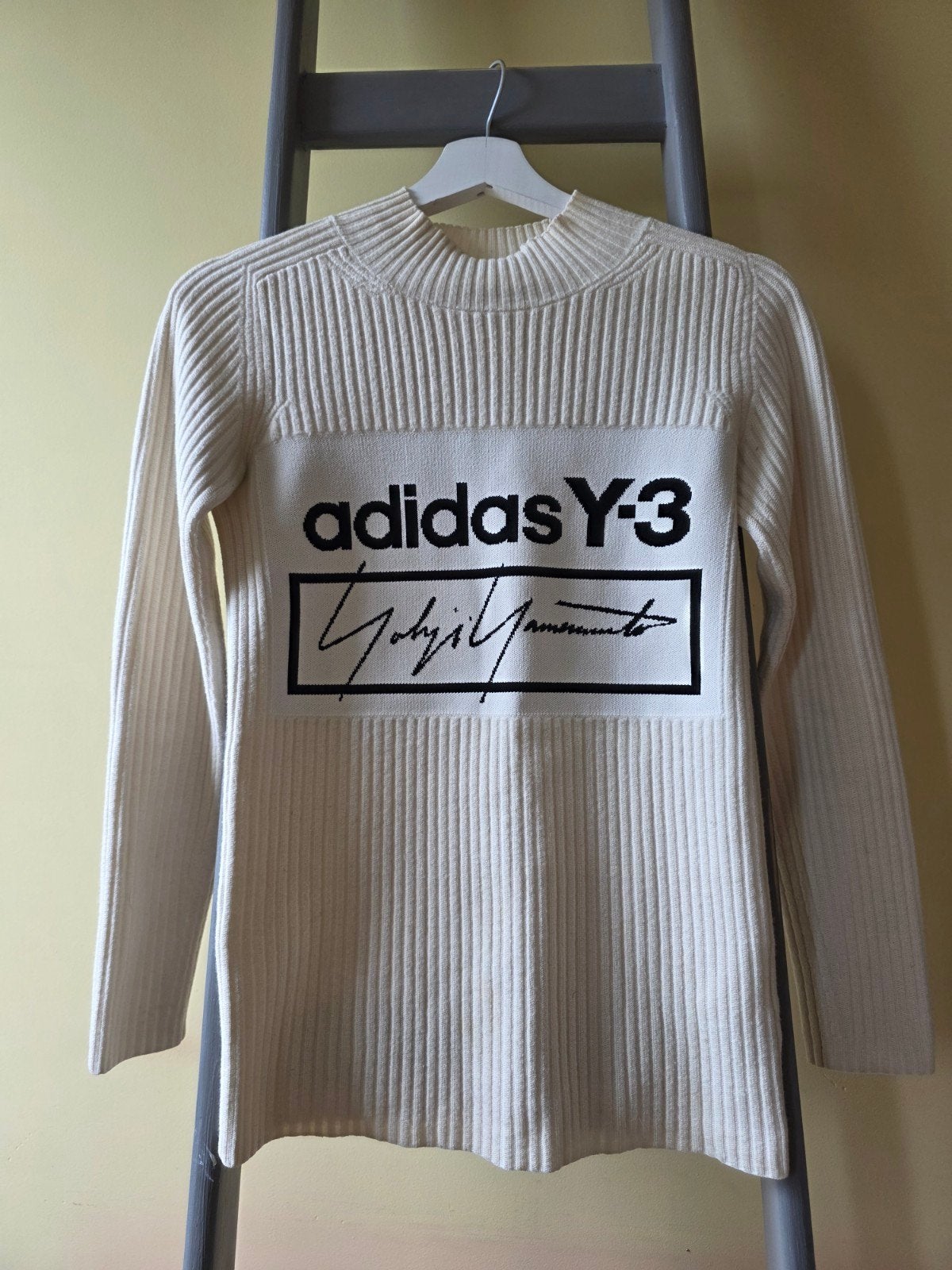 Y-3 Adidas Yohji Yamamoto gebreide trui XS/TP, Beige, Adidas Y-3, Ophalen of Verzenden, Zo goed als nieuw