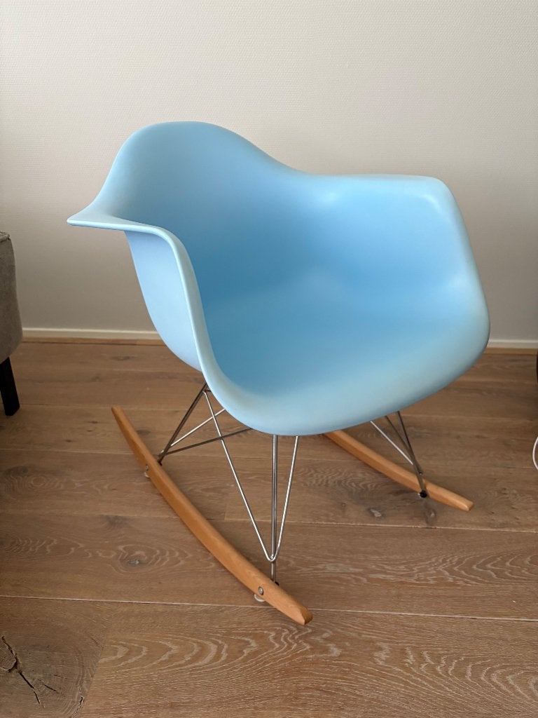 Schommelstoel, Huis en Inrichting, Stoelen, Ophalen, Gebruikt, Hout, Blauw