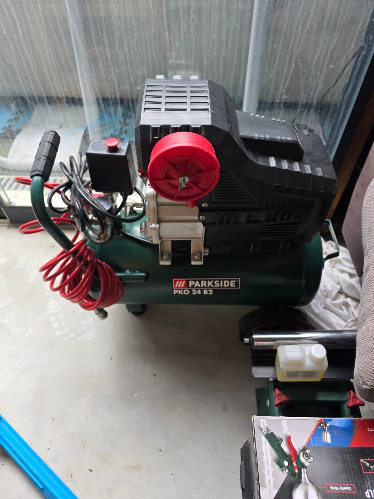 Parkside PKO 24 B 2 Compressor bijna nieuw, Ophalen, 6 tot 10 bar, Zo goed als nieuw, Minder dan 200 liter/min