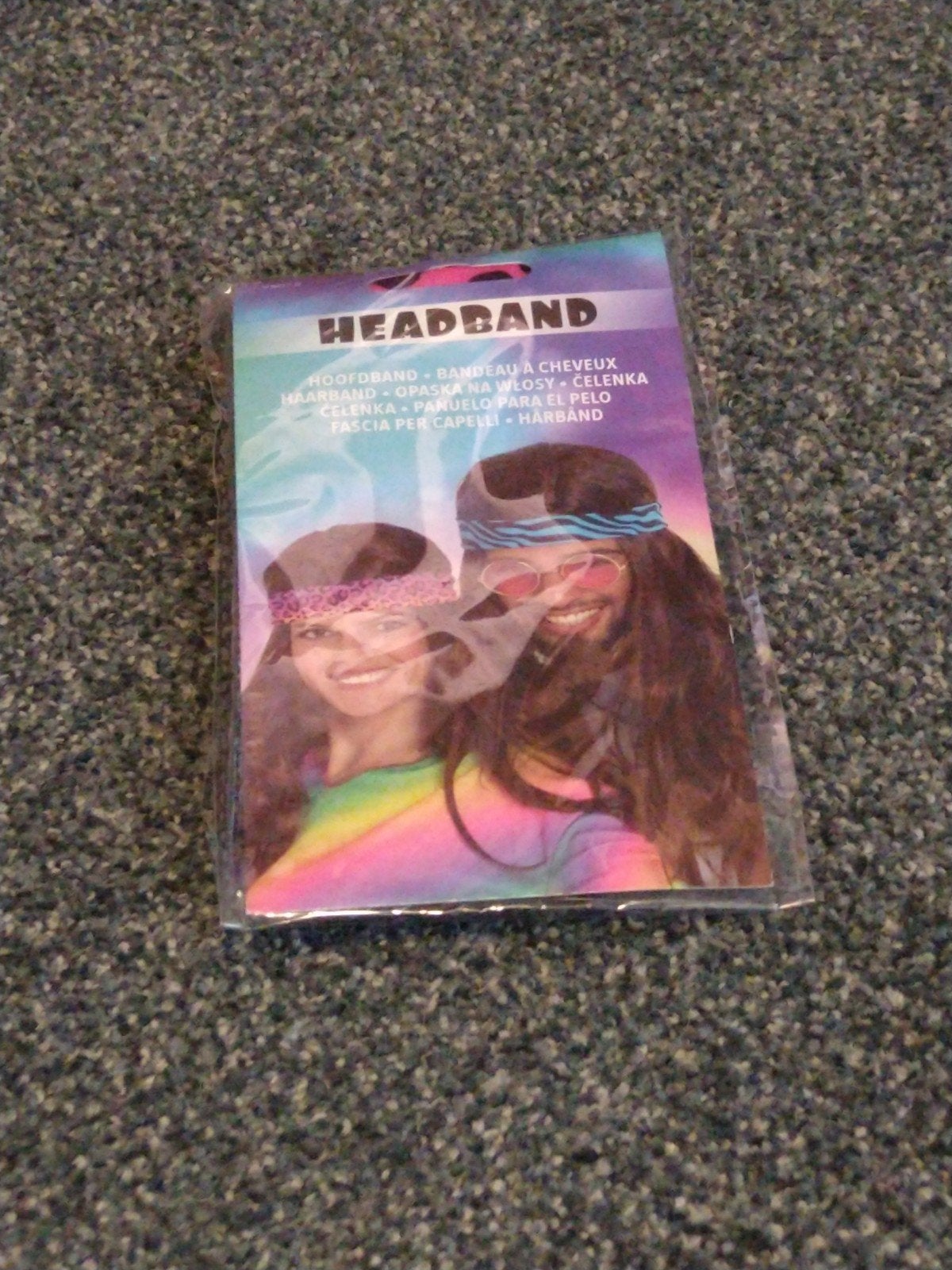 roze panterprint Hippie Hoofdband - Feestartikel voor Carnav, Ophalen of Verzenden, Nieuw, Feestartikel, Carnaval