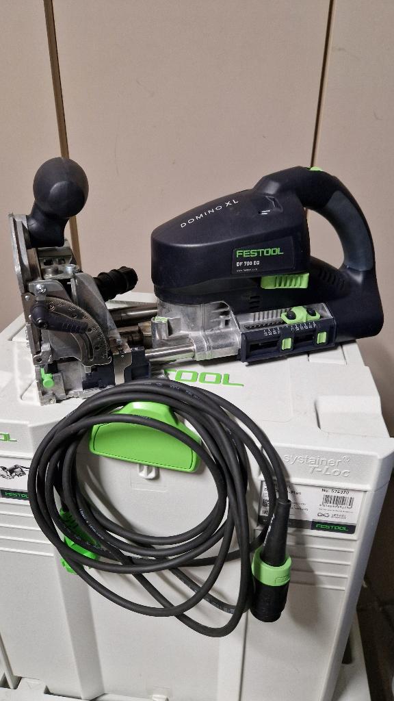 Festool domino DF700 XL met bijhorende systainers en frezen, Ophalen, Zo goed als nieuw, Elektrisch, Bovenfrees