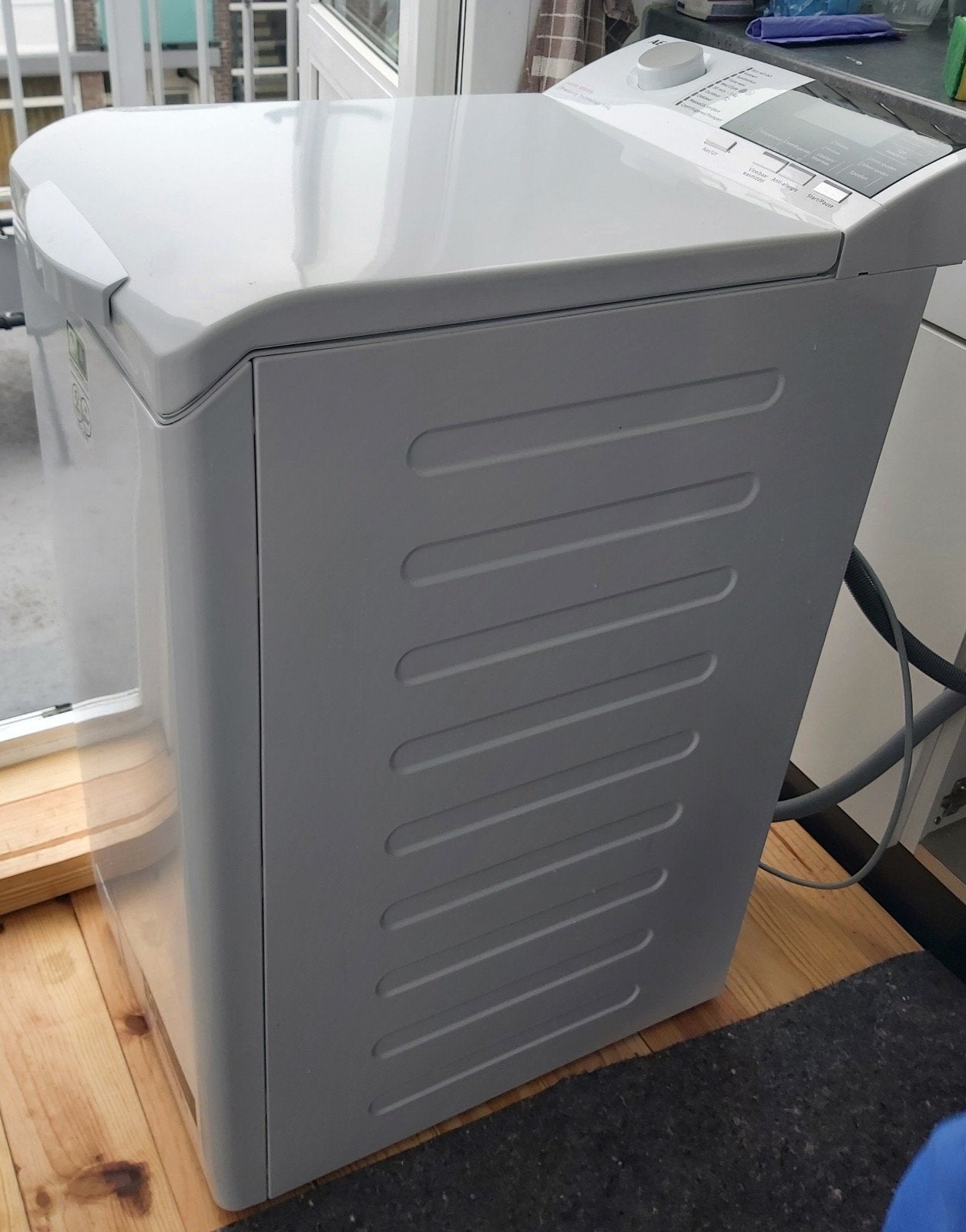 AEG bovenlader. 1.5 jaar oud. 6000 series Pro Sense technolo, Minder dan 85 cm, Bovenlader, Ophalen of Verzenden, Zo goed als nieuw