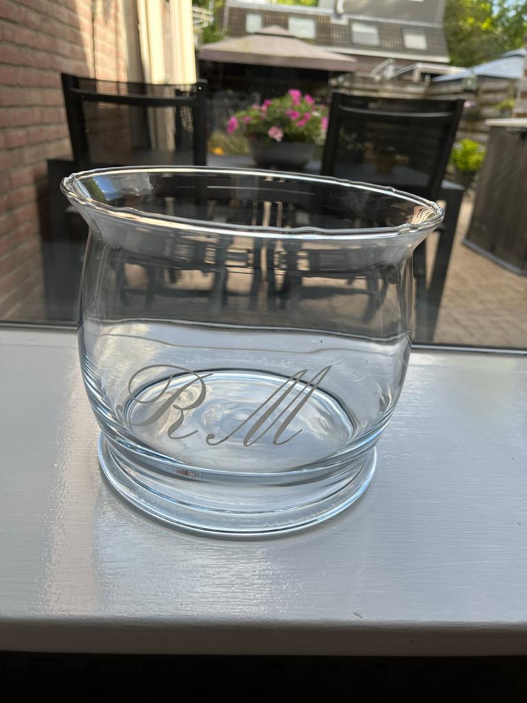 Rivièra Maison glazen pot 18x22 cm, Ophalen, Overige kleuren, Minder dan 50 cm, Glas