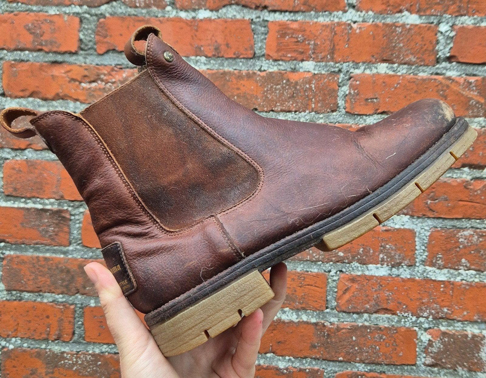 well worn authentieke Panama Jack chelsea Boots 40, Kleding | Dames, Schoenen, Verzenden, Gedragen, Bruin