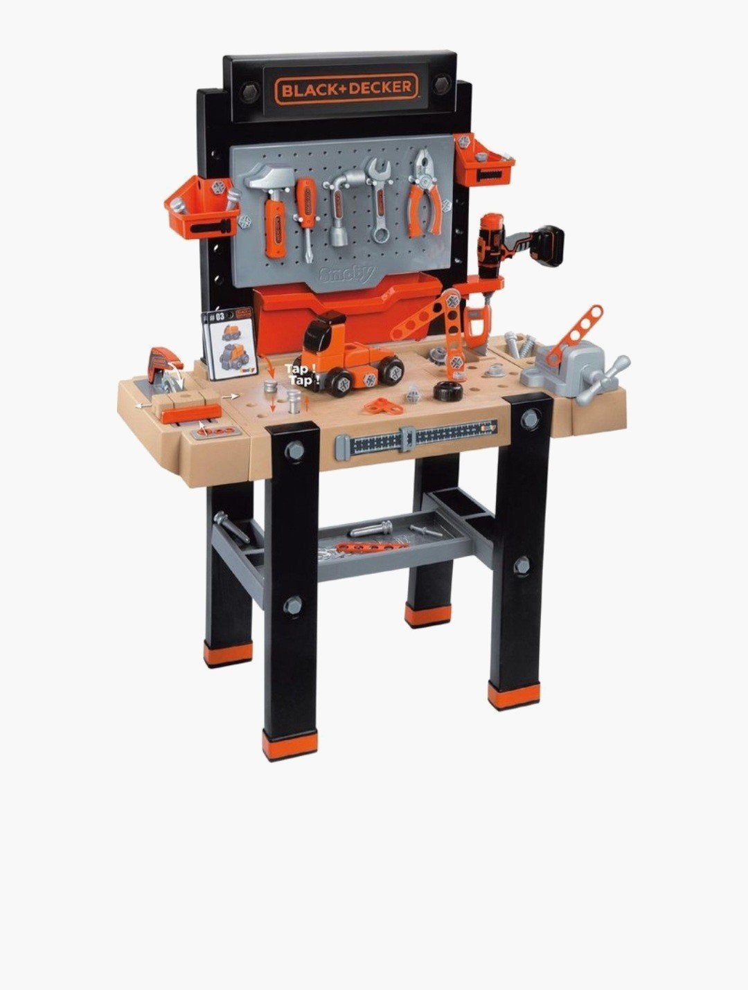 Smoby Black & Decker Werkbank - Compleet en Schoon, Ophalen, Zo goed als nieuw, Bouwen