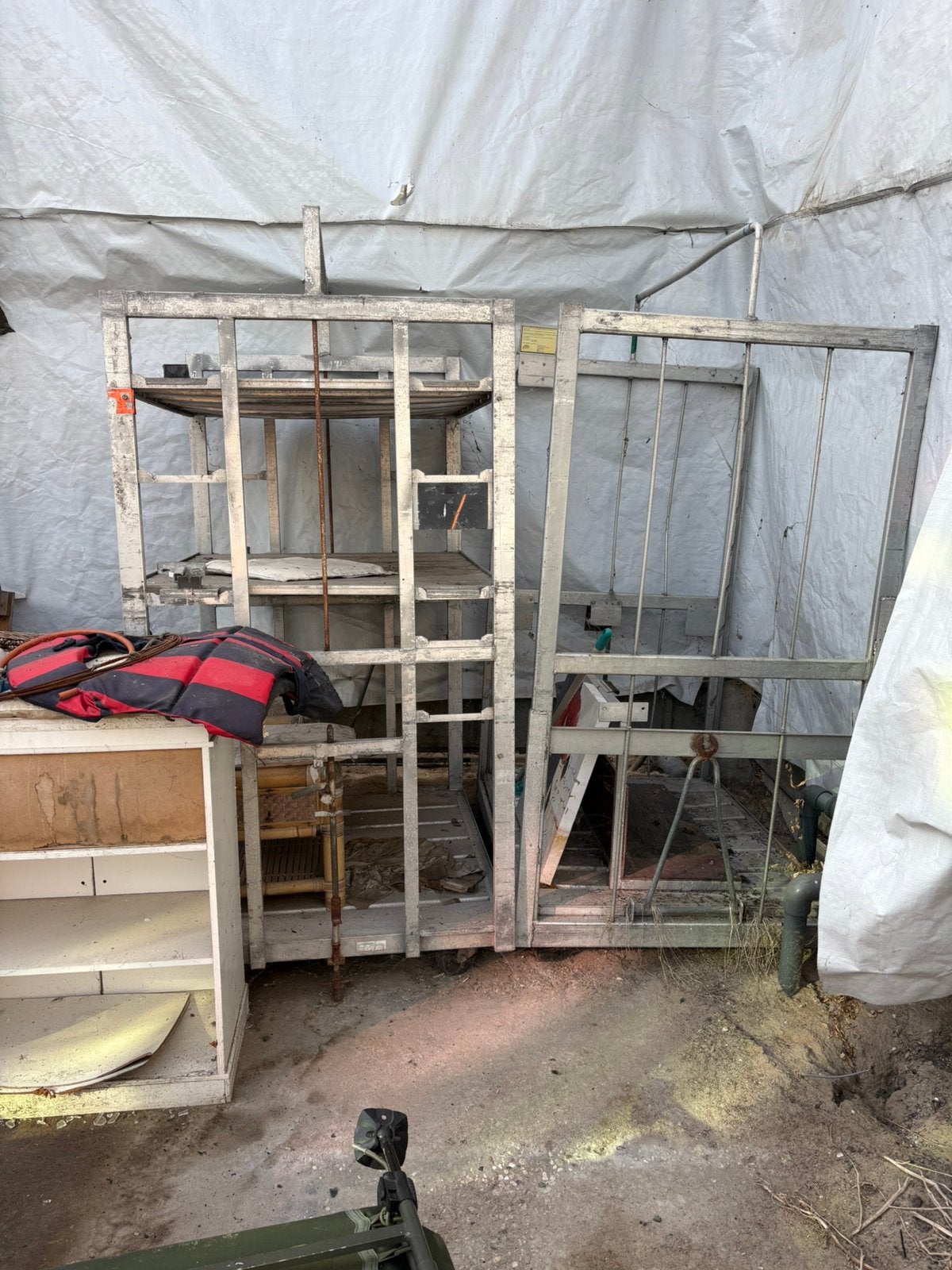 2 veilingkarren, Tuin en Terras, Kassen, Ophalen of Verzenden, Glas, Gebruikt, Aluminium