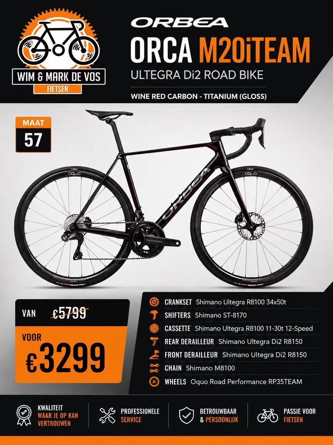 Uitverkoop!! Orbea en veke andere merken !!!, Fietsen en Brommers, Minder dan 10 versnellingen, Aluminium, Zo goed als nieuw, Ophalen