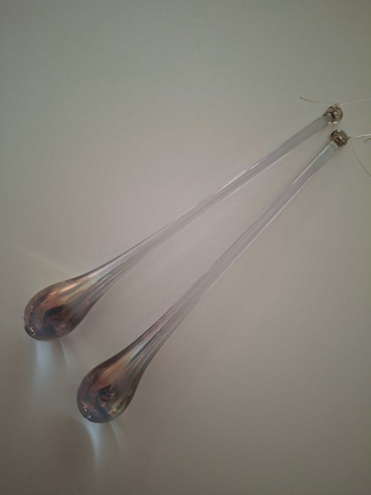 2 glazen druppels, suncatcher, geolied glas, Ophalen of Verzenden