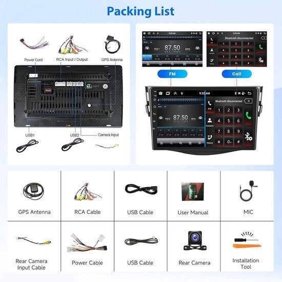 Android Autoradio – 2-DIN Multimedia Systeem – Carplay Radio, Corvance B.V., Verzenden, Nieuw, Corvancebol@gmail.com