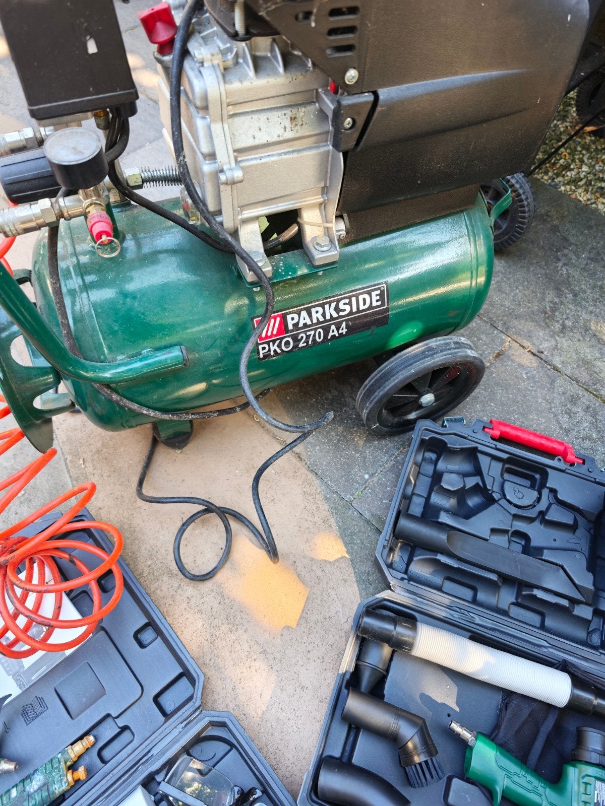 Parkside compressor, Doe-het-zelf en Verbouw, Compressors, Minder dan 25 liter, Ophalen, Zo goed als nieuw, Minder dan 200 liter/min