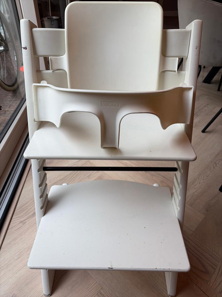 Stokke Tripp Trapp meegroeistoel - Wit, Witgoed en Apparatuur, Zonnebanken en Gezichtsbruiners, Ophalen of Verzenden, Zo goed als nieuw