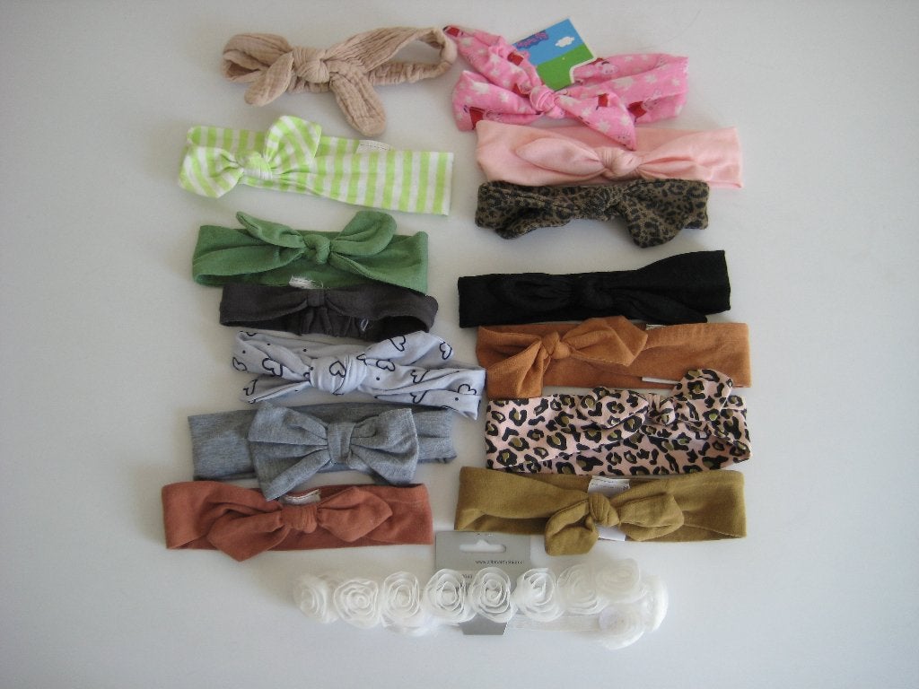 15 baby haarbandjes diverse kleuren, maten en merken 2xNIEUW, Kinderen en Baby's, Ophalen of Verzenden, Nieuw, Onbekend