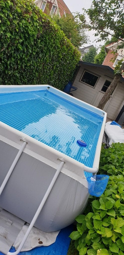 Intex Zwembad 4x2x1 meter, compleet met pomp en assecoires, Ophalen, 200 tot 300 cm, 80 tot 120 cm, Zo goed als nieuw