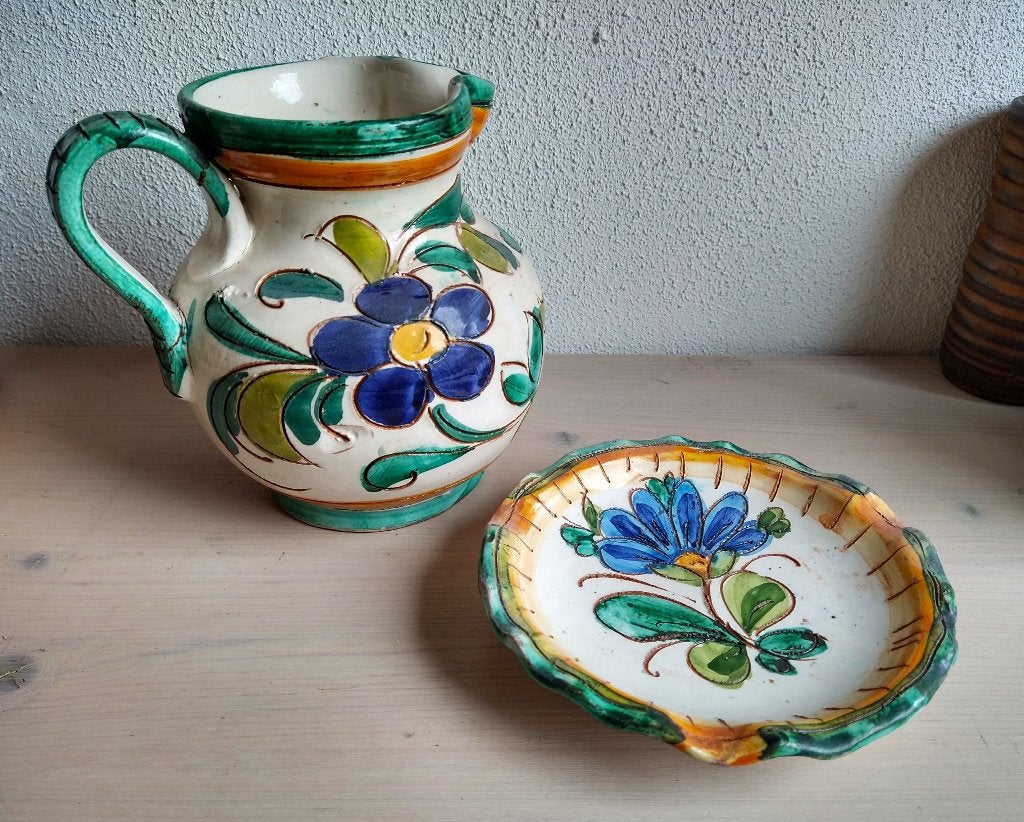handgemaakt Italiaans Sgraffito keramiek pottery, Antiek en Kunst, Ophalen of Verzenden
