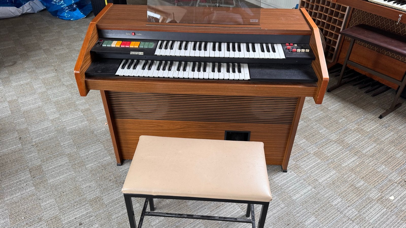 Solina B-200 Orgel - Vintage Elektronisch Orgel, Muziek en Instrumenten, Ophalen, Gebruikt, 2 klavieren, Orgel