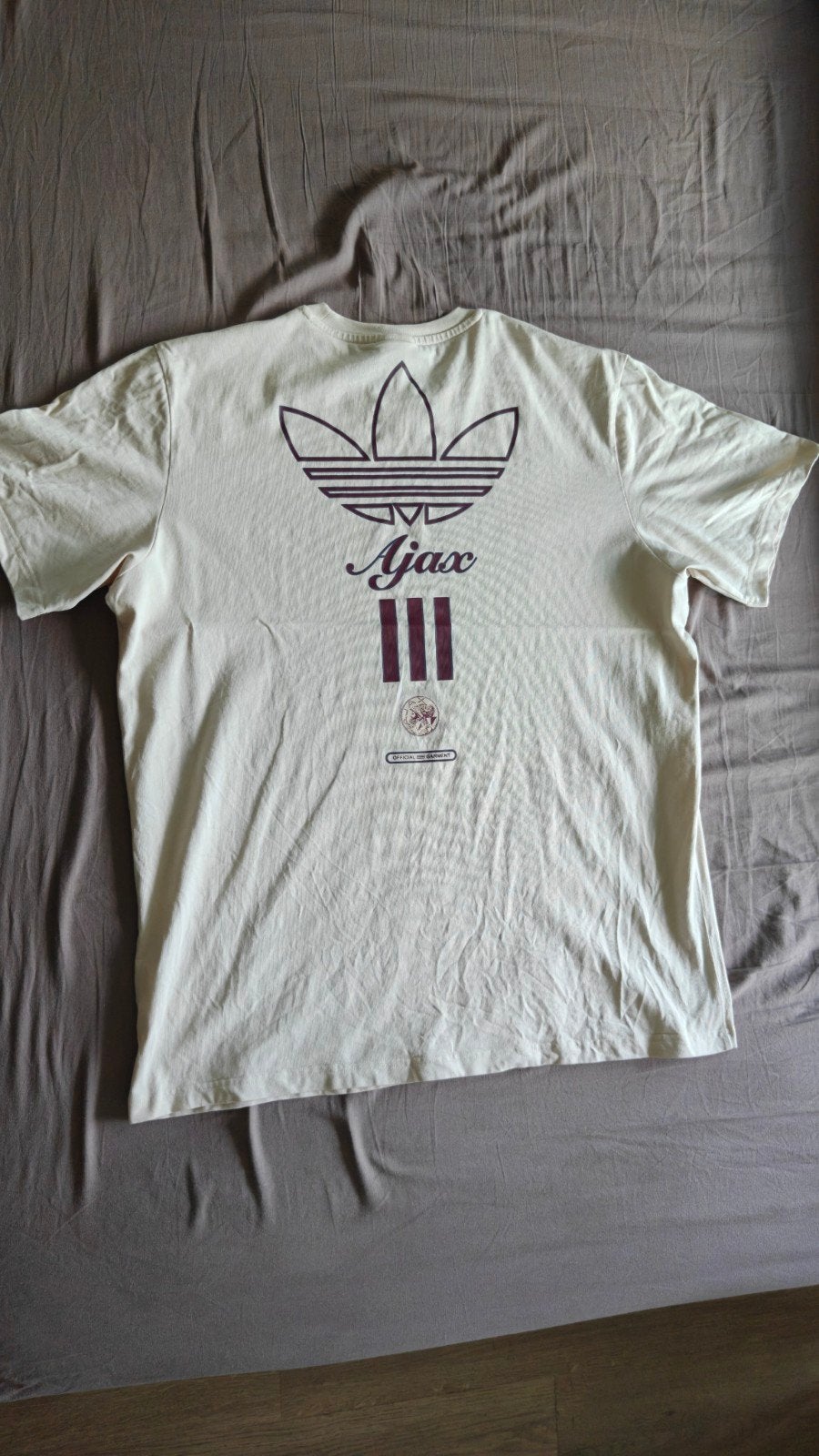 Ajax Adidas Terrace Icons T-shirt beige L Oversized, Kleding | Heren, T-shirts, Ophalen of Verzenden, Zo goed als nieuw, Maat 52/54 (L)