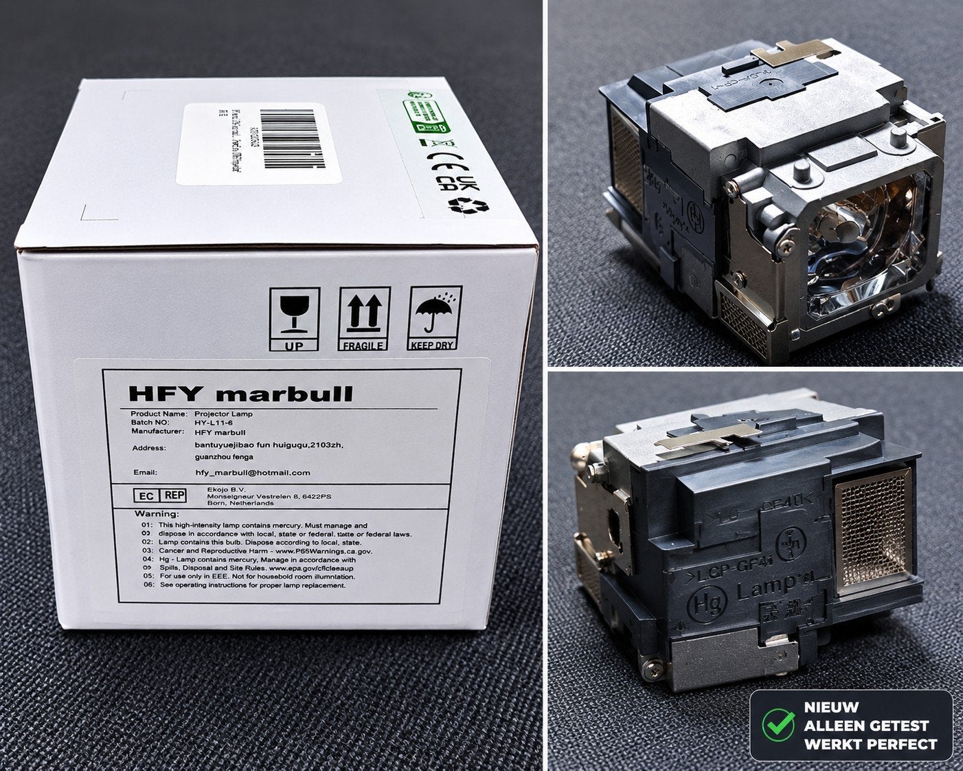 Epson ELPLP94 / V13H010L94 Projectorlamp Nieuw - EB-1780W /, Ophalen of Verzenden