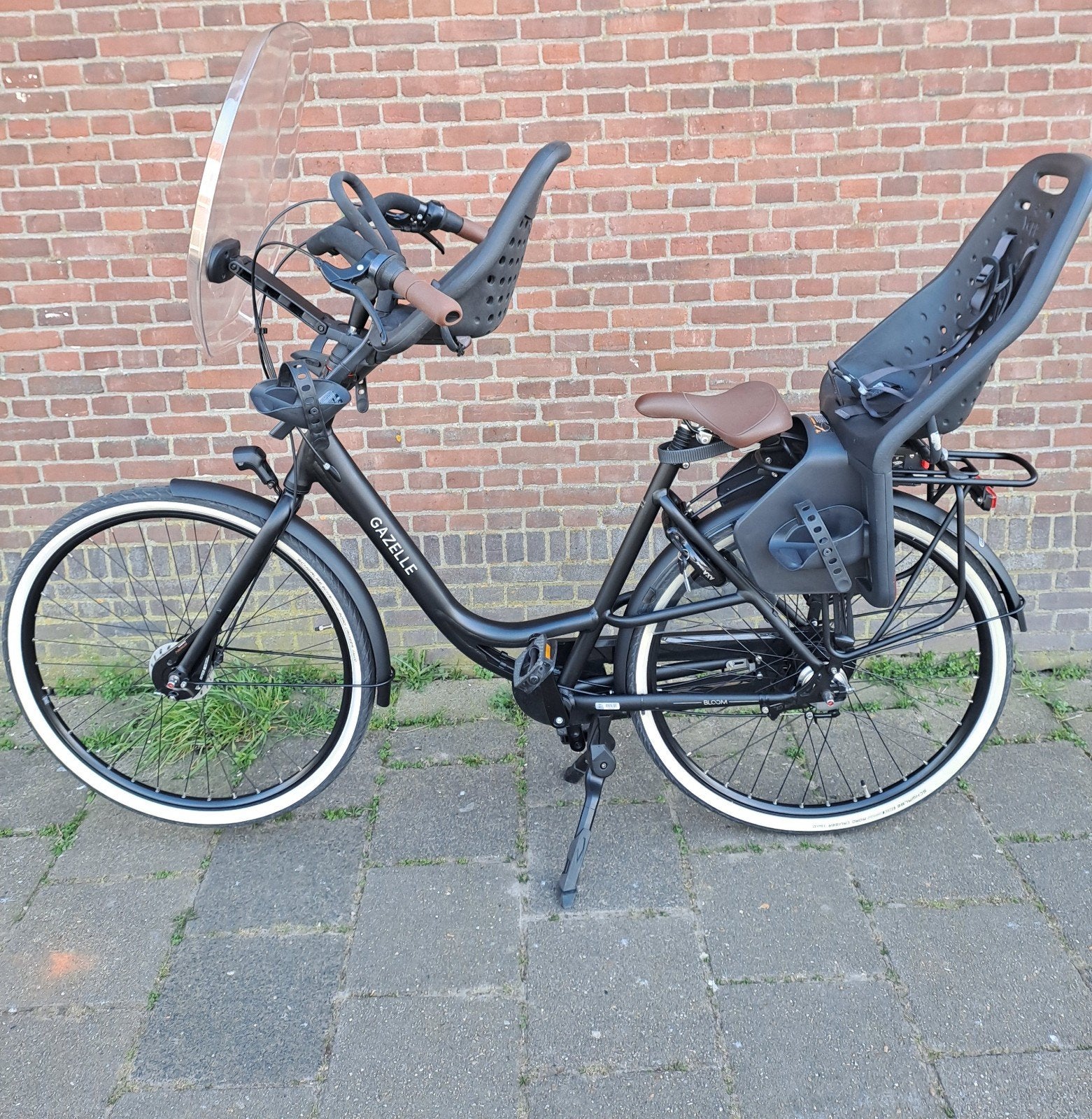 Als nieuw gazelle bloom moederfiets met yepp zitjes 53 cm, Ophalen, 2 zitjes, 53 tot 56 cm, Zo goed als nieuw