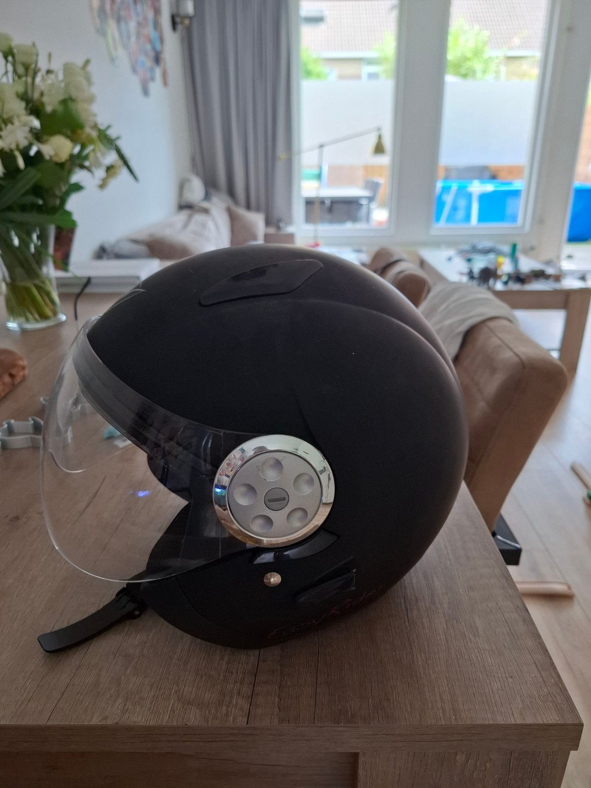 DEMM EasyRider Scooterhelm - Maat S, Fietsen en Brommers, Ophalen of Verzenden, Gebruikt, Small, DEMM