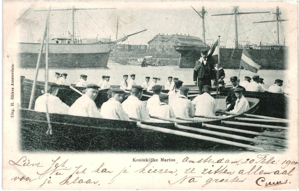 700765	Marine Amsterdam	NH 1900	Postzegel Afgeweekt, Ophalen of Verzenden, Voor 1920, Gelopen, Noord-Holland