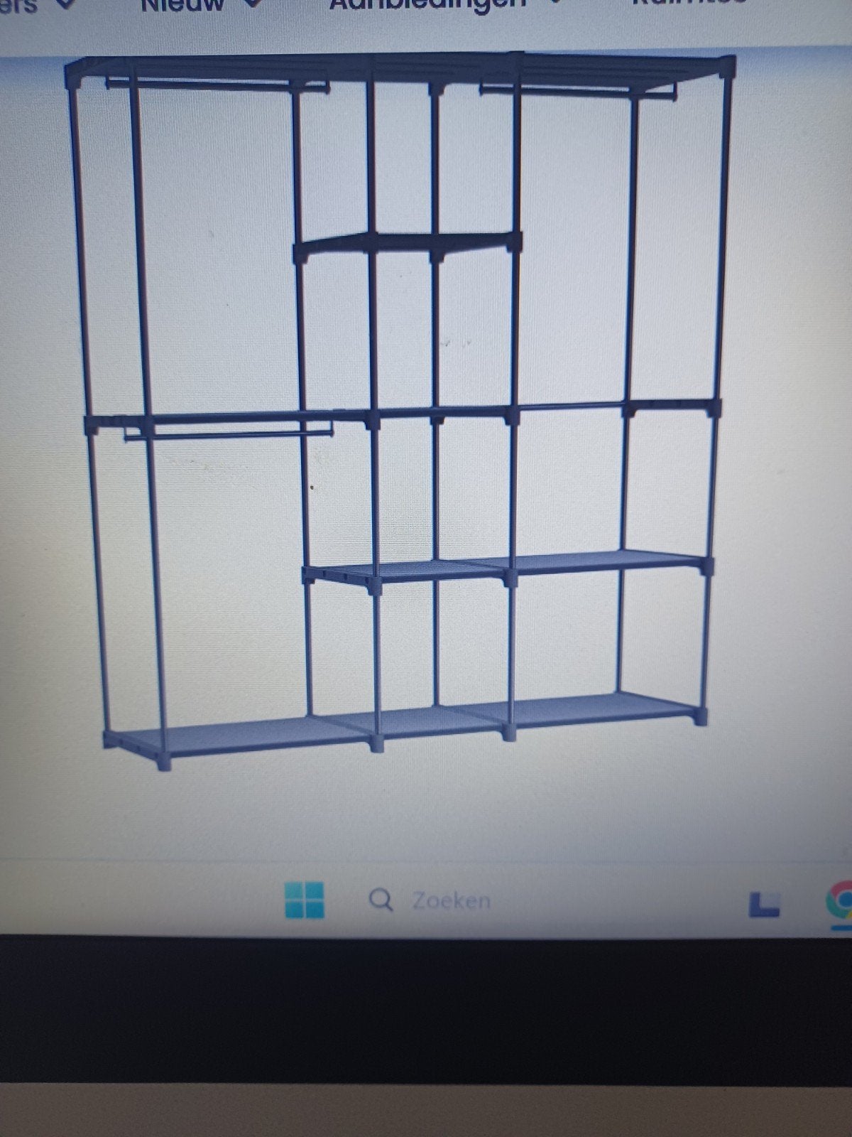 RYLAN Open Kledingkast/Voorraadkast - 182cm Hoog, 100 tot 150 cm, Met plank(en), Nieuw, Ophalen of Verzenden