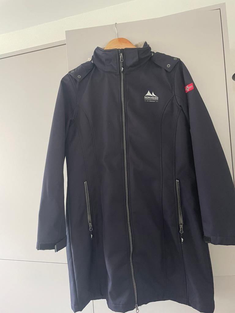 Nordberg fijne (tussen)jas met deelbare rits, Ophalen of Verzenden, Zo goed als nieuw, Blauw