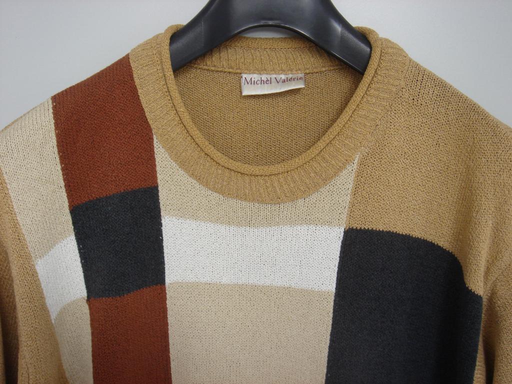 Bruine trui met geblokt motief maat M, Kleding | Dames, Truien en Vesten, Maat 38/40 (M), Bruin, Michel Valerie, Ophalen of Verzenden