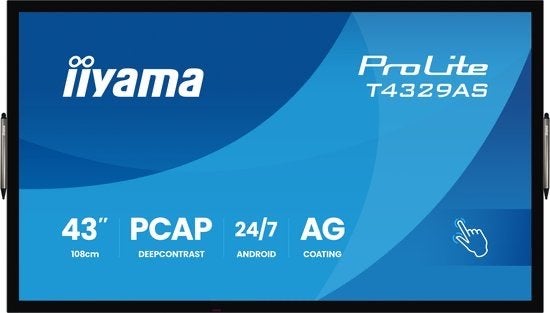 iiyama ProLite T4329AS-B1AG - 43 inch 4K Touchscreen USB-C