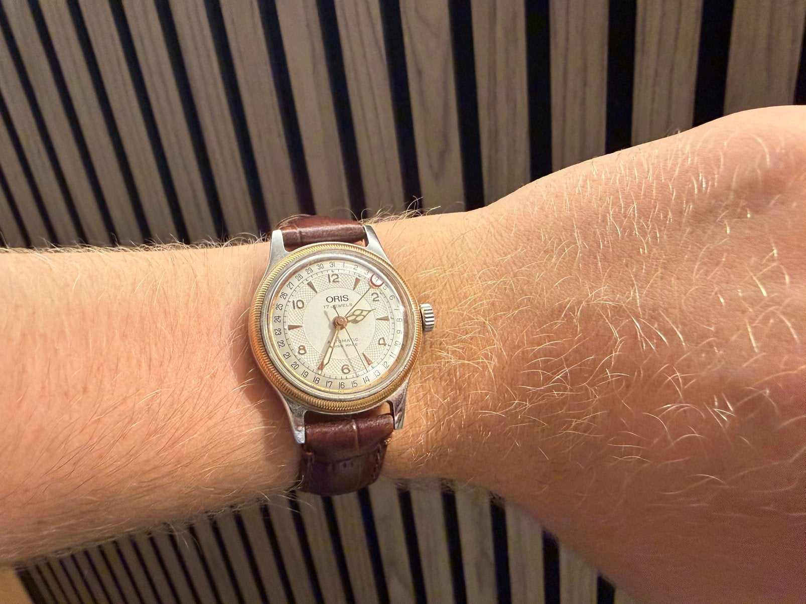 Oris Pointer Date 7400C, Overige merken, Staal, Polshorloge, 1960 of later