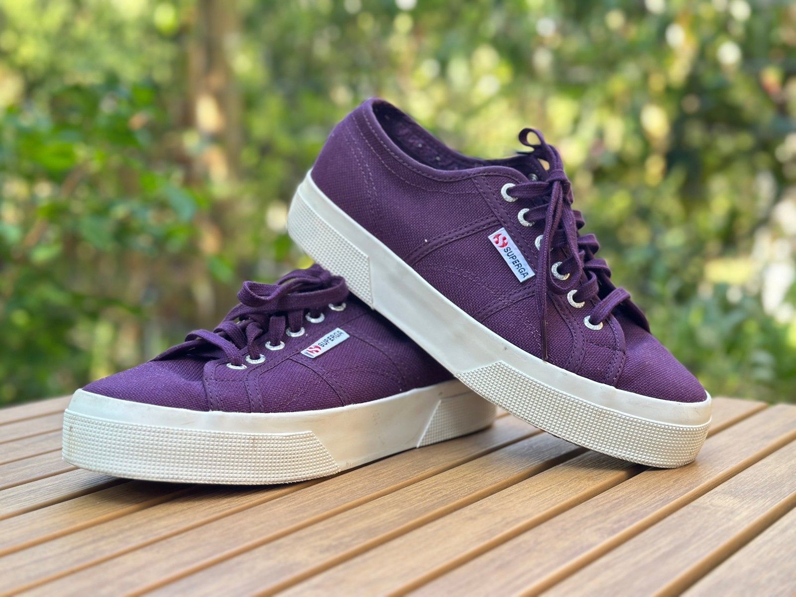Paarse SUPERGA sneakers - maat 40, Ophalen of Verzenden, Zo goed als nieuw, Overige kleuren, Sneakers of Gympen