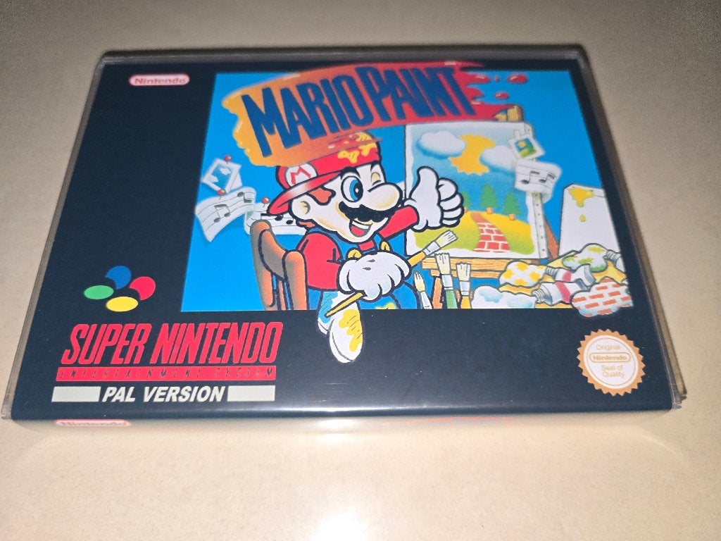 Mario Paint SNES Game Case, Avontuur en Actie, Verzenden, 1 speler, Zo goed als nieuw