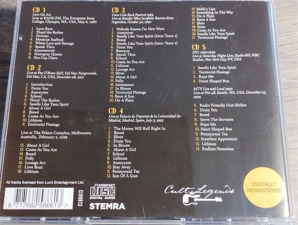 Nirvana - The Broadcast Collection 1987-1993 [5 CD], Ophalen of Verzenden, Zo goed als nieuw, Poprock