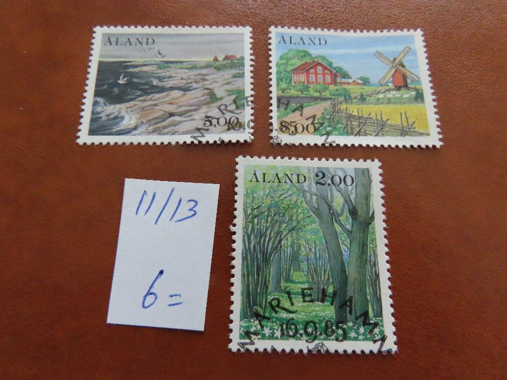 Aland 11/13, Ophalen of Verzenden, Finland, Gestempeld