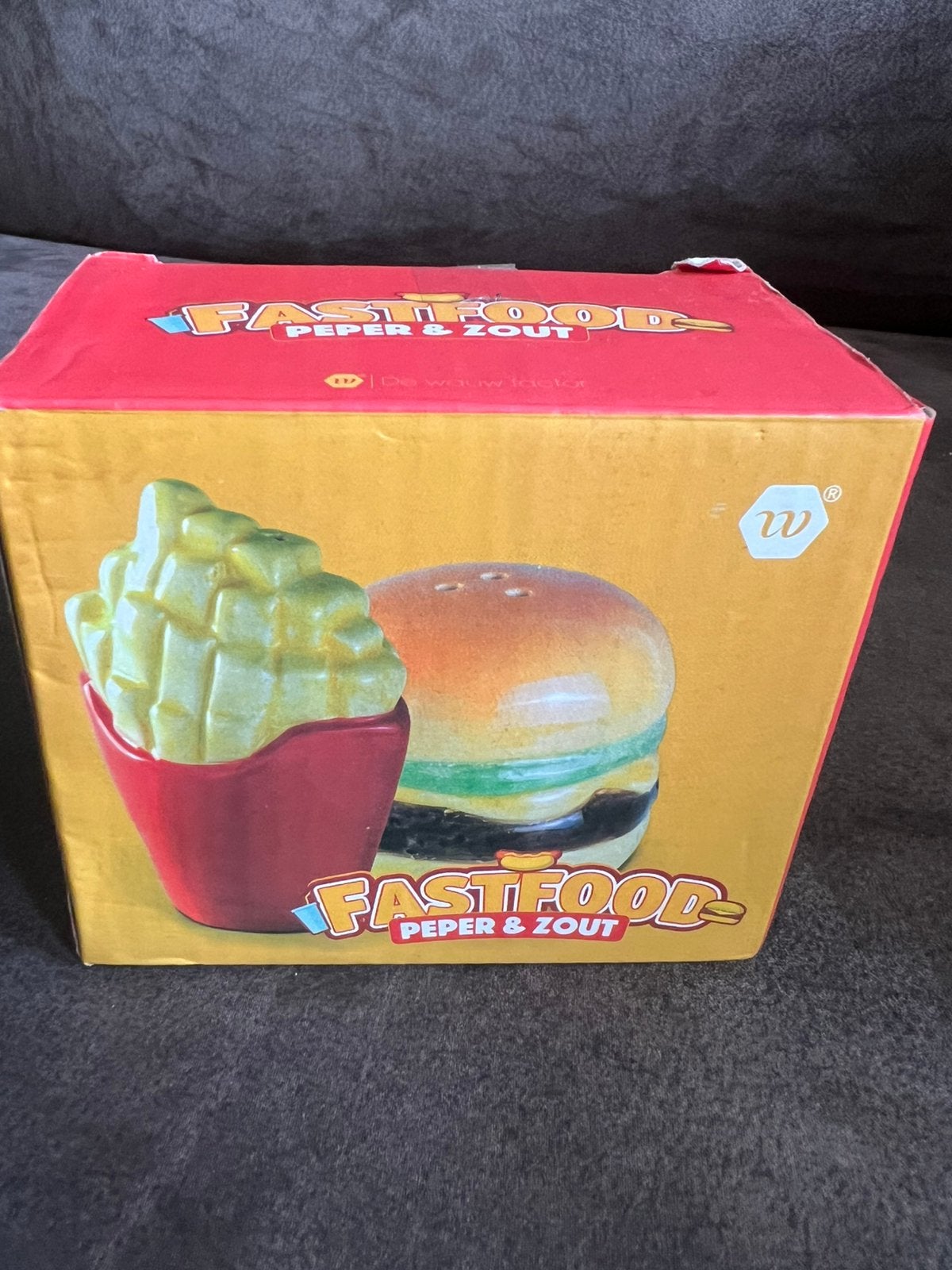 Vintage Peper en Zoutstel Hamburger en Frietjes., Overige typen, Ophalen of Verzenden, Nieuw