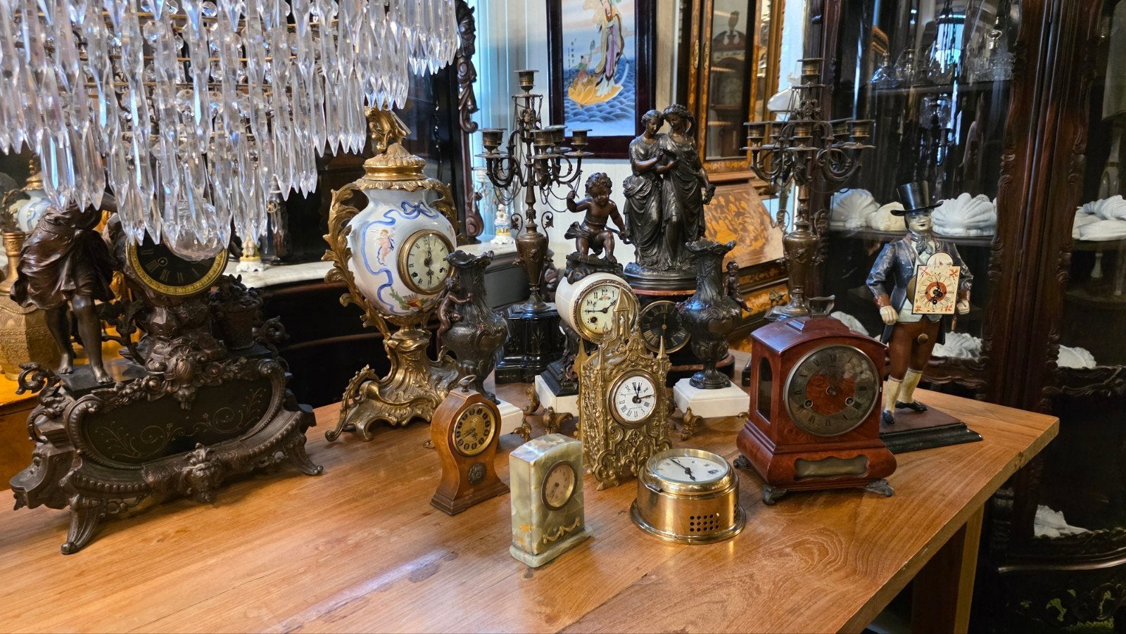 21 antieke klokken in 1 koop, Ophalen