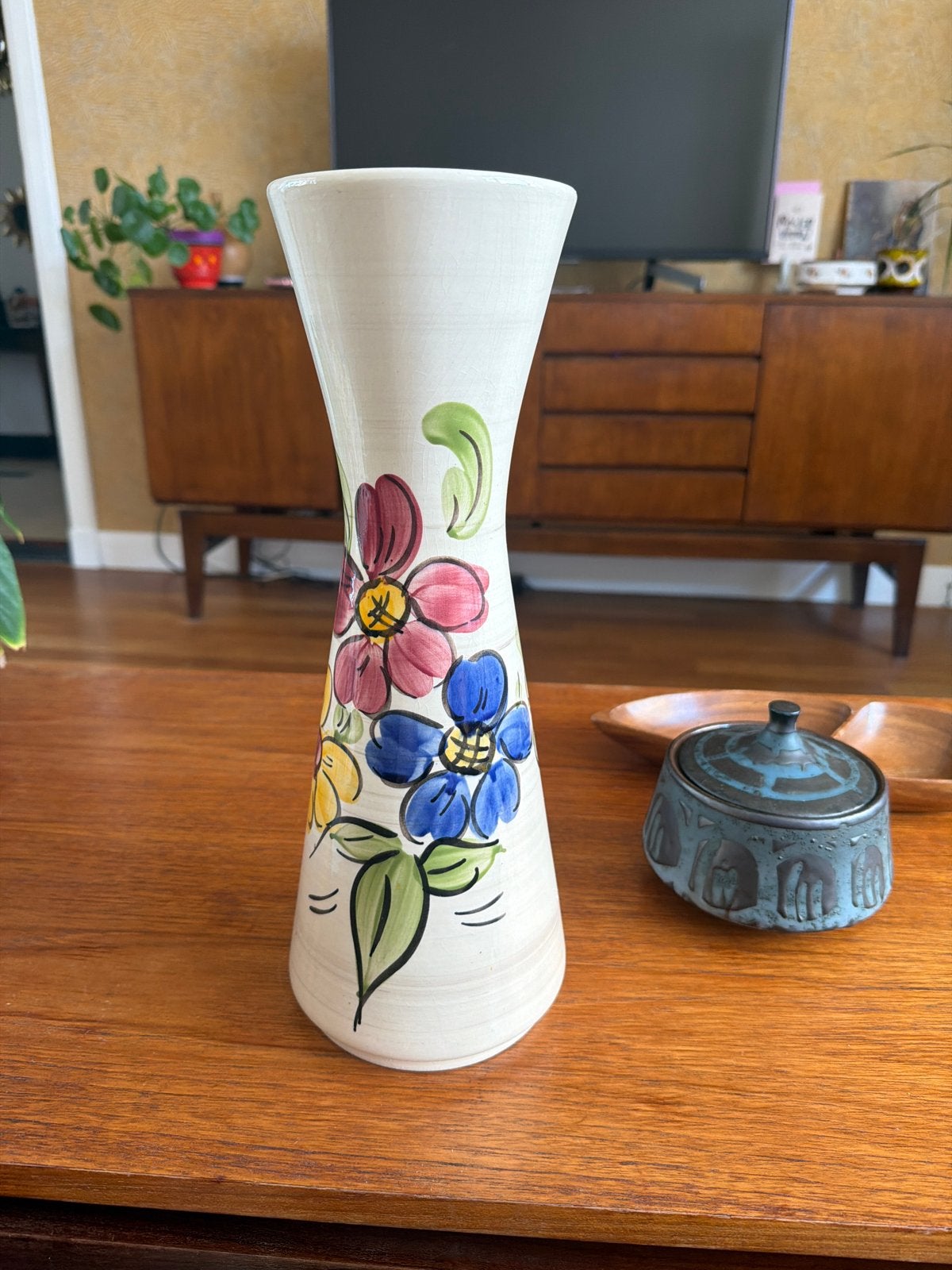 Bay Keramik West-Germany vaas, serie 595, 35 cm, diabolo vor, Ophalen of Verzenden