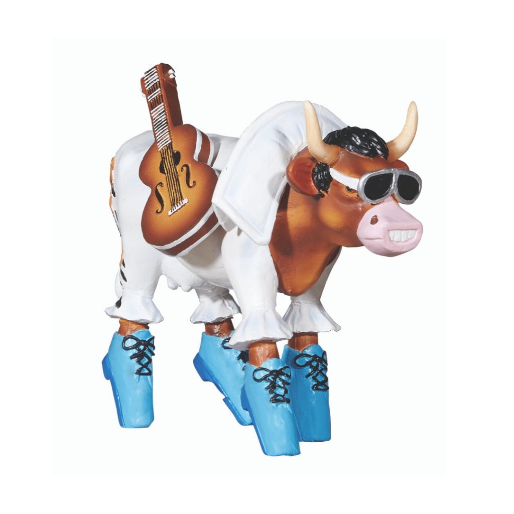 Nieuw Cow Parade koe Rock 'n Roll medium gratis verzending., Ophalen of Verzenden, Beeld