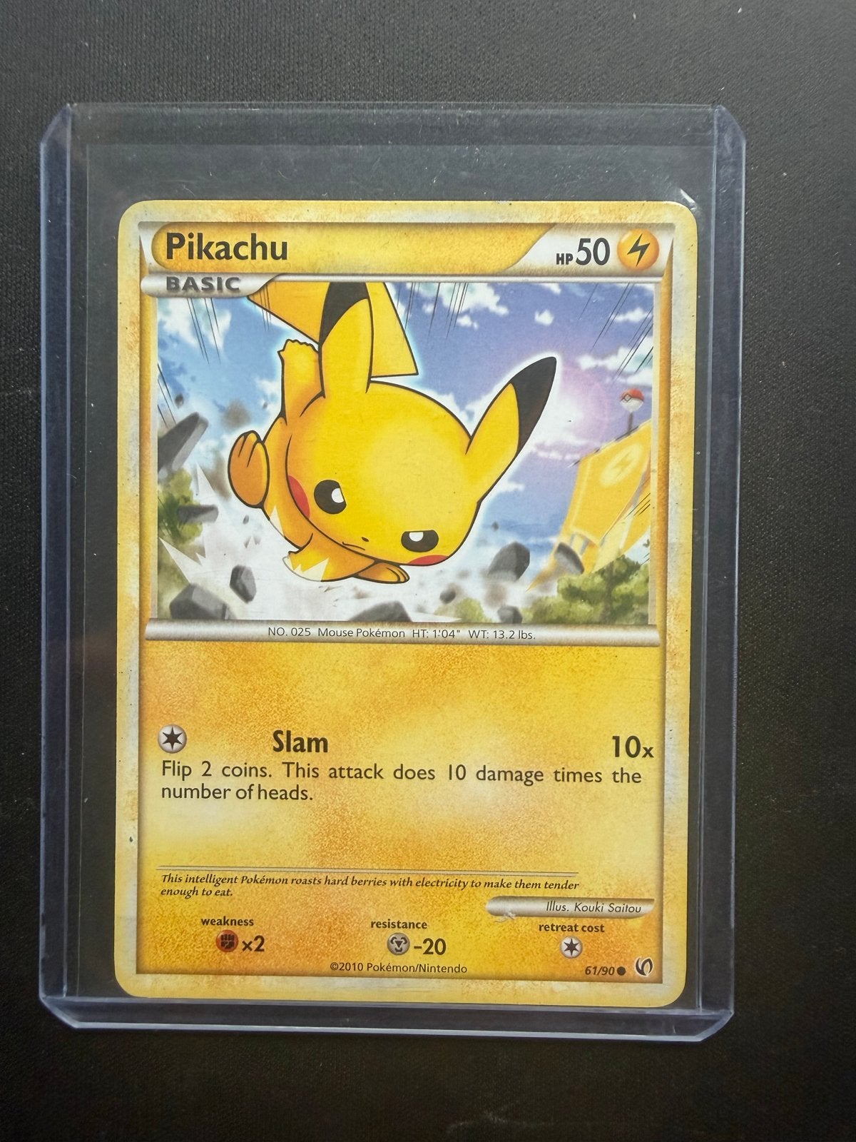 Pikachu 61/90, Hobby en Vrije tijd, Ophalen of Verzenden, Gebruikt, Losse kaart