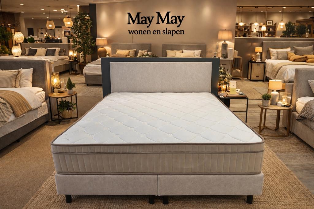 Boxspring 180x200cm Beige Direct/Leverbaar, Ophalen, Beige, Mwonenenslapen, Mwonenenslapen@ziggo.nl