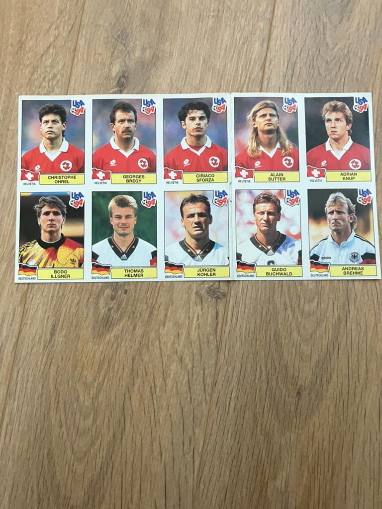 Panini wk 1994 stickervel 10x, Verzamelen, Ophalen of Verzenden, Buitenlandse clubs, Poster, Plaatje of Sticker
