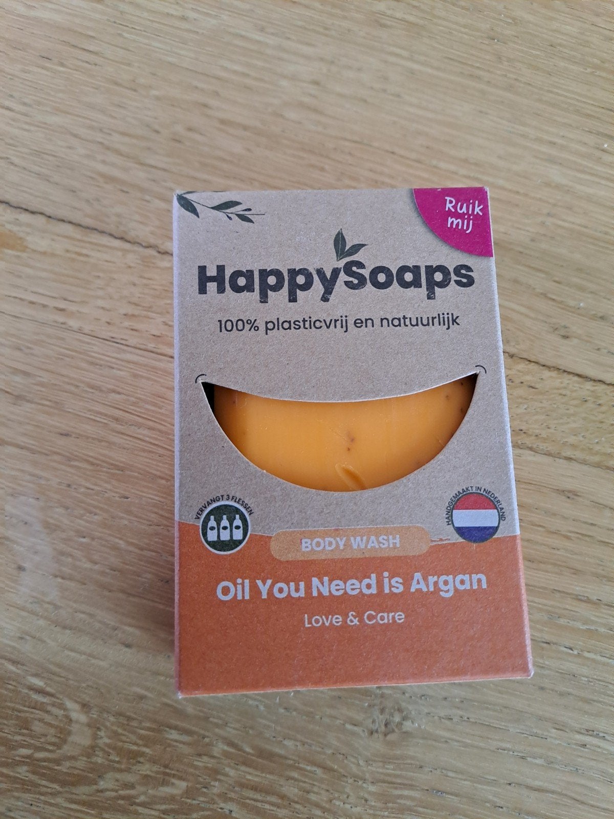 Happy soaps Argan body wash., Ophalen of Verzenden, Nieuw, Bad & Douche