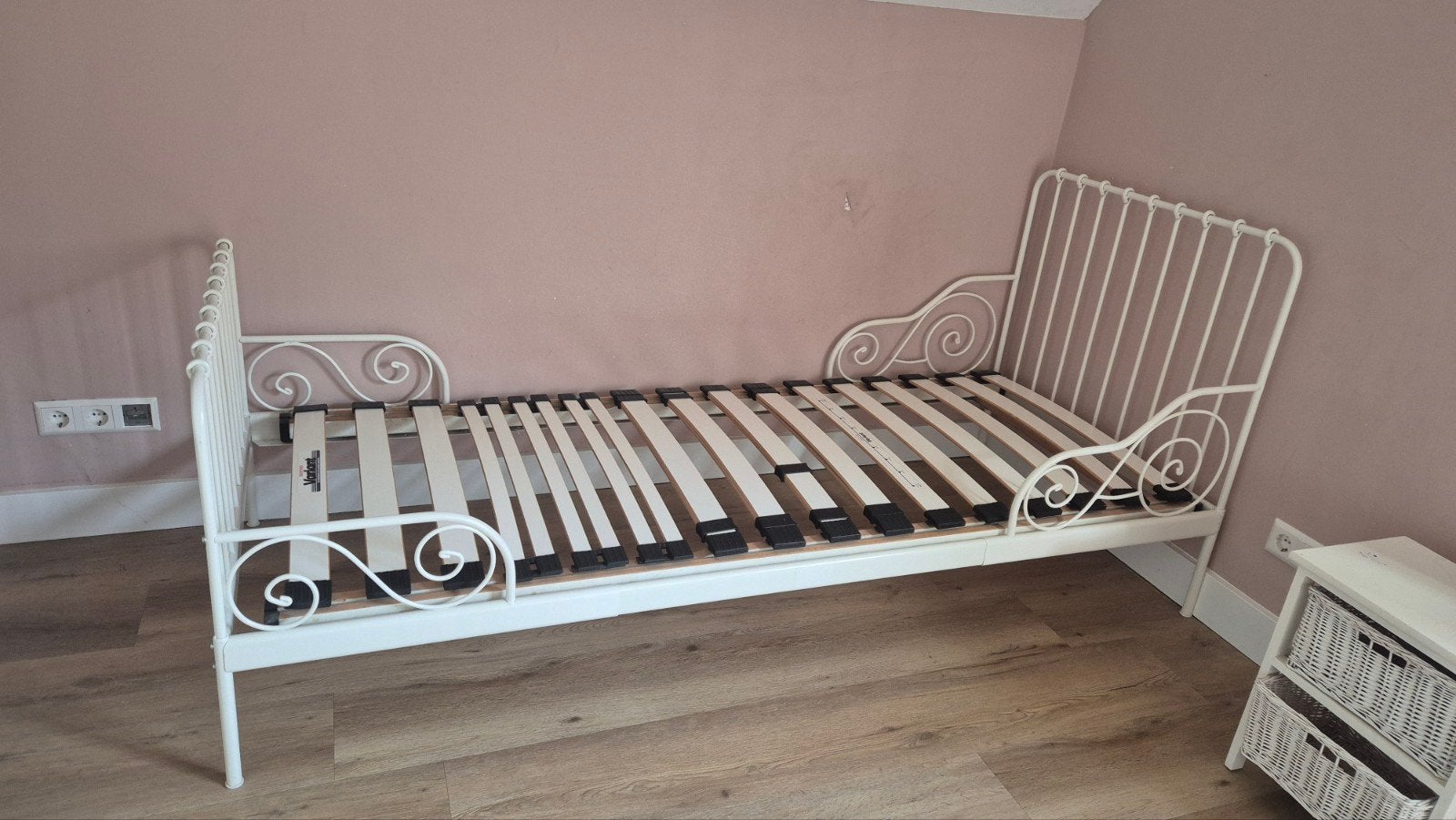 Bed met lattenbodem, Ophalen, 180 cm of meer, 85 tot 100 cm, Lattenbodem