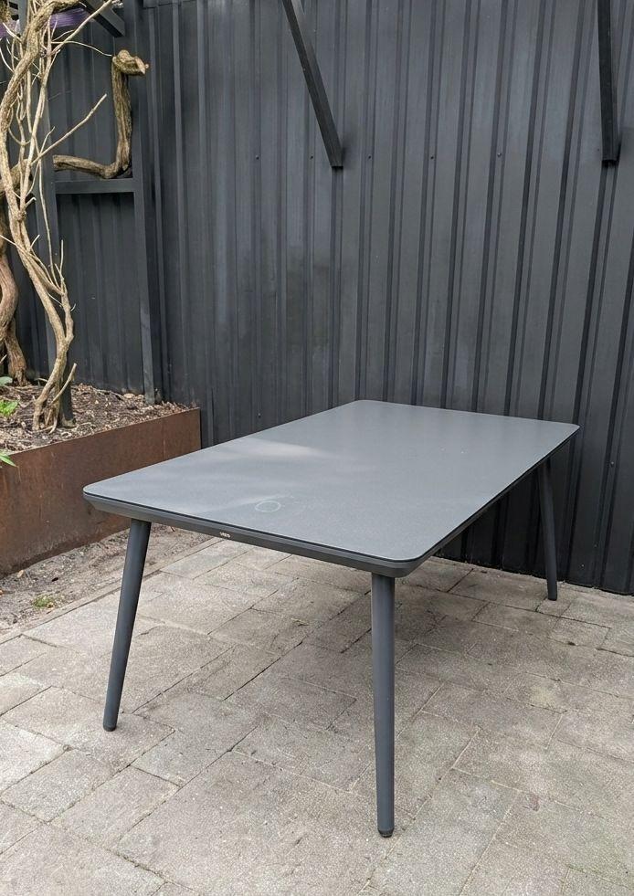 Hartmann tafel buiten Sophie antraciet 100*75cm, Tuin en Terras, Tuintafels, Ophalen, Zo goed als nieuw, Rechthoekig, Aluminium