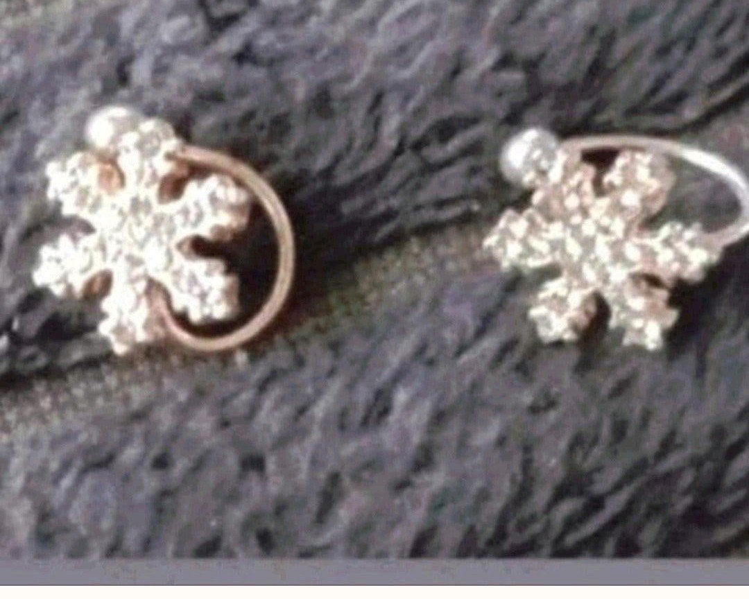 oorklemmen sneeuwvlok, Sieraden, Tassen en Uiterlijk, Verzenden, Nieuw, Zilver