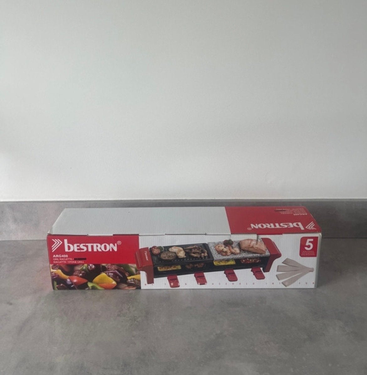 Bestron ARG400 Raclette & Steengrill, Ophalen of Verzenden, Nieuw, Steengrill