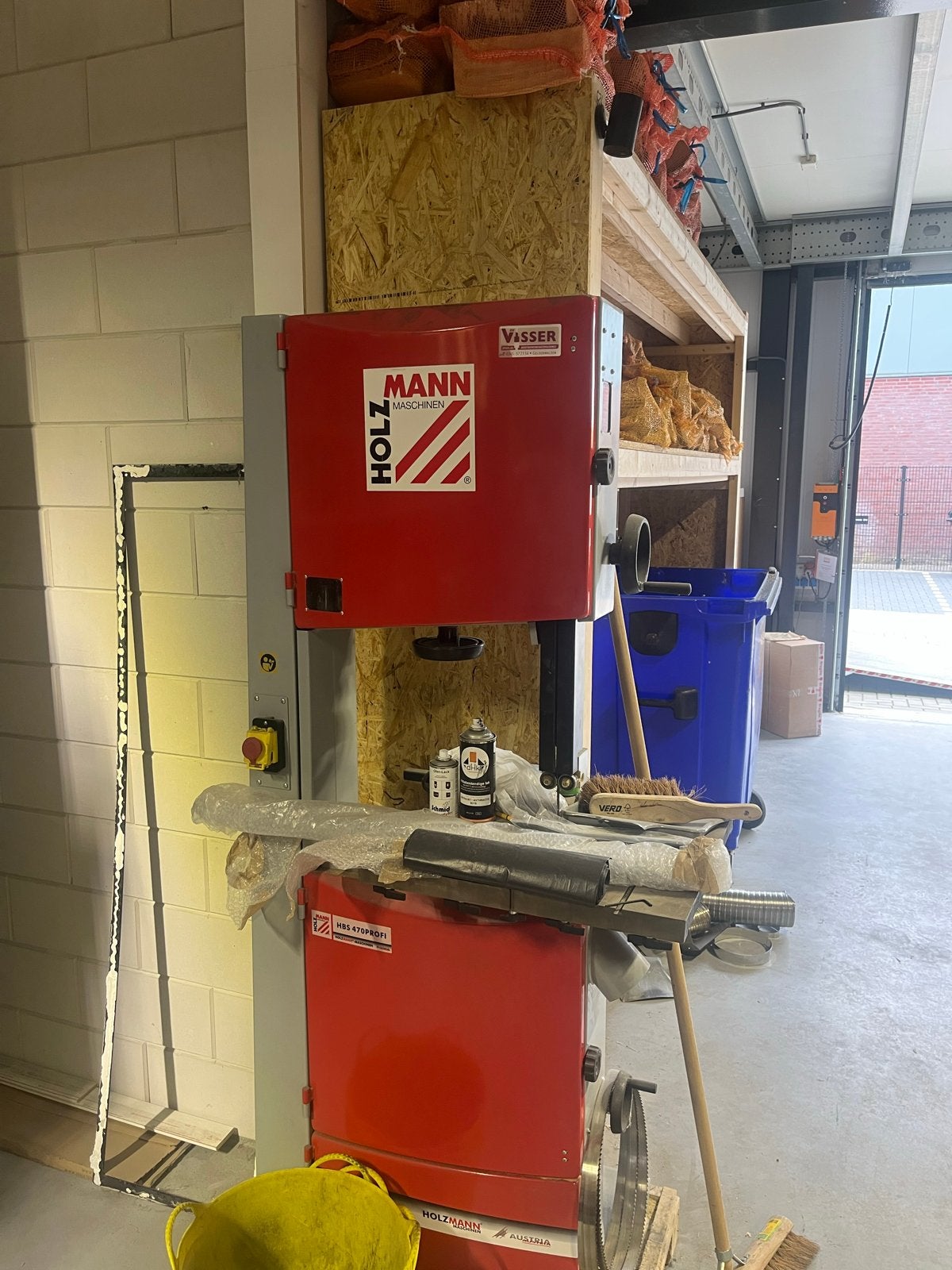 Holzmann HBS 470PROFI lintzaagmachine, Ophalen