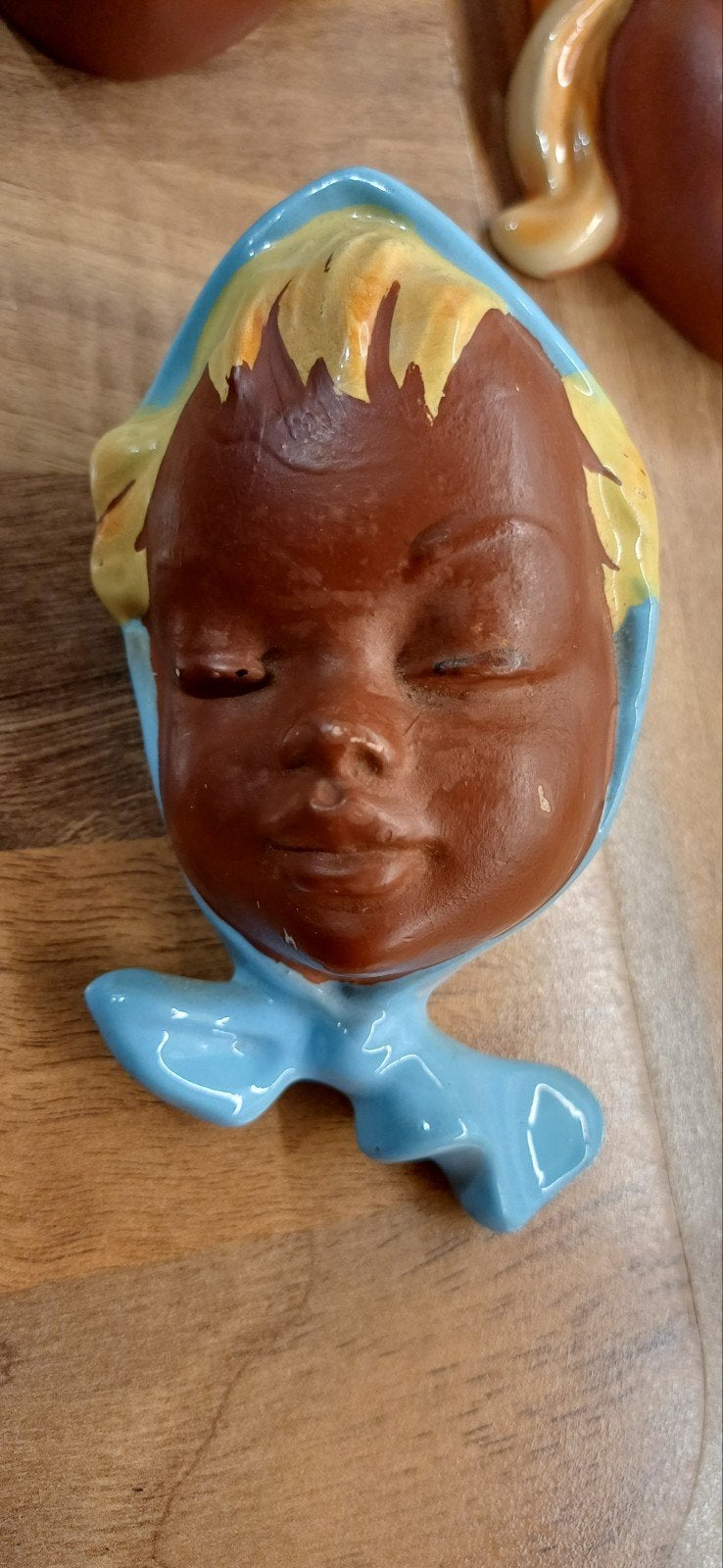 Vintage Cortendorf Wandmasker Jaren 50 – Meisje met Hoofddoe, Ophalen of Verzenden