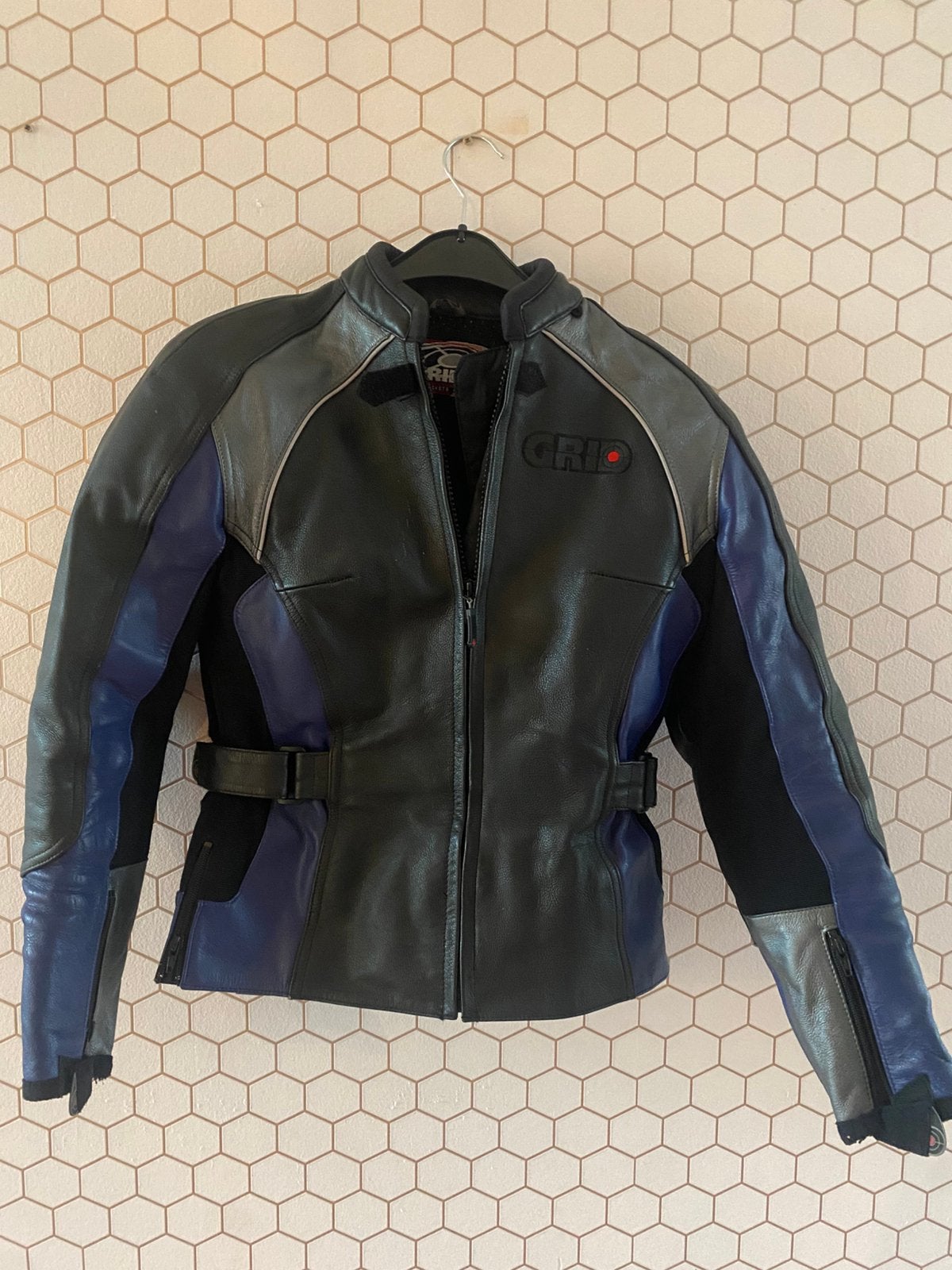 Leren motorjas GRID, Ophalen of Verzenden, Tweedehands, Dames, Jas | leer