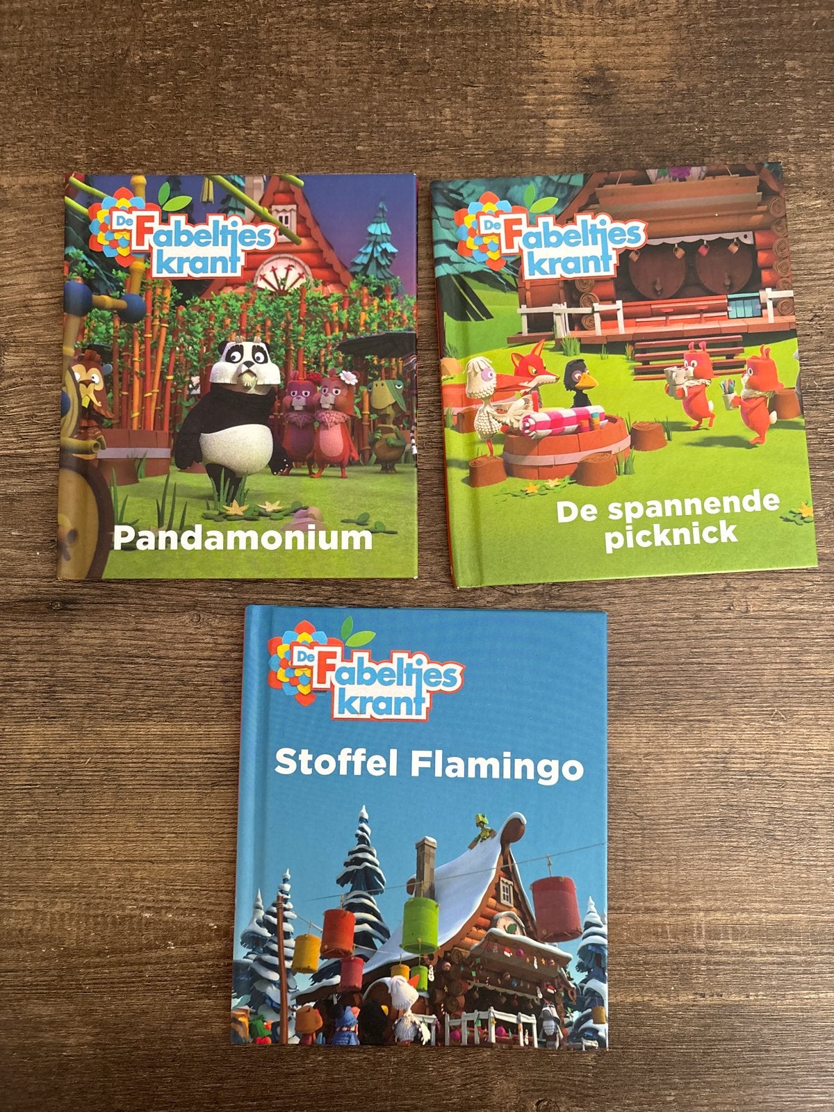 De Fabeltjeskrant Boekenset: Pandamonium, Picknick, Flamingo, Ophalen of Verzenden, Zo goed als nieuw, Sprookjes