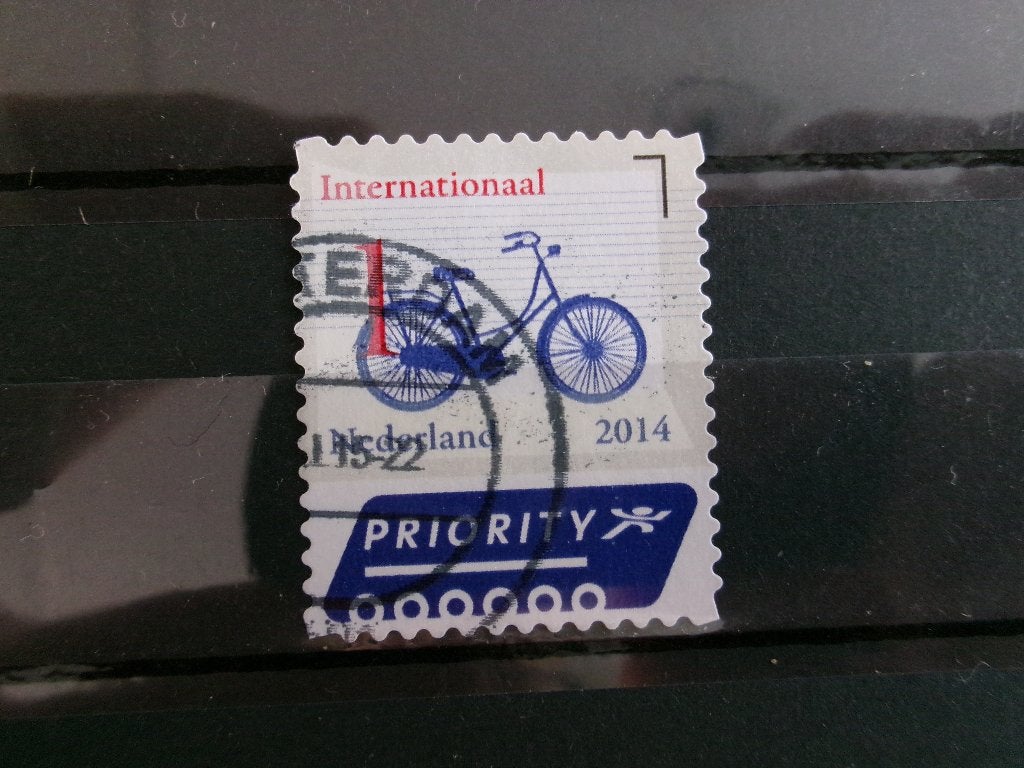 2014 - fiets (525b), Ophalen of Verzenden, Gestempeld